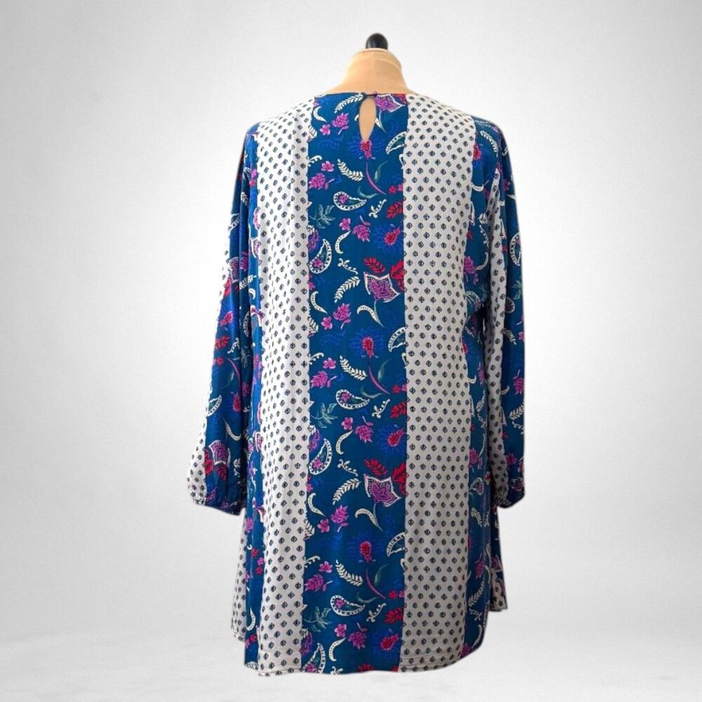 Andree By Unit Mixed Media Print Long Sleeve Shif… - image 3